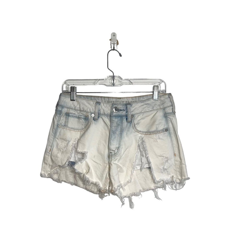 American Eagle Light Acid Wash Tomgirl Shorts Ripped Denim Summer 4 Women’s